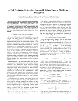 A Fall Prediction System for Humanoid Robots Using a Multi