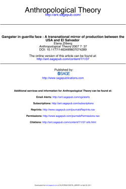 Anthropological Theory - Communications, UCSD