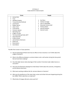US History II Study Guide for Industry Quest Terms People &bull; Laissez