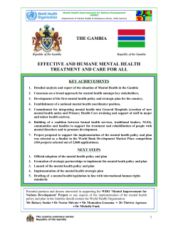 Gambia Country Summary - World Health Organization