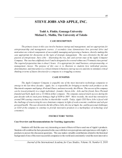 Instructor`s Notes for Steve Jobs