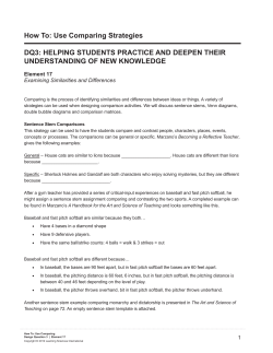 How To: Use Comparing Strategies DQ3: HELPING STUDENTS