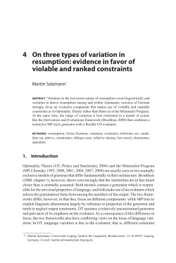 4 On three types of variation in resumpt ion
