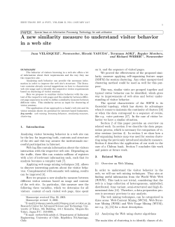 A new similarity measure to understand visitor behavior in a web site