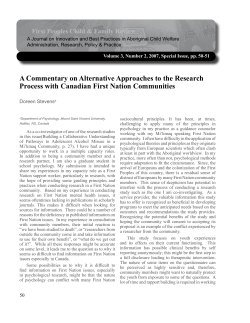 A Commentary on Alternative Approaches to the Research Process