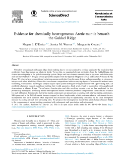 Evidence for chemically - University of Delaware