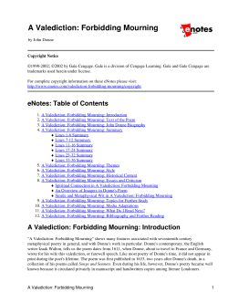A Valediction: Forbidding Mourning
