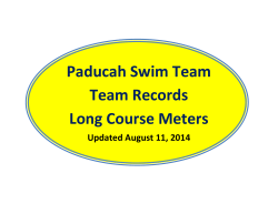 Paducah Swim Team Team Records Long Course Meters