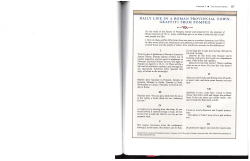 I DAILY LIFE IN A ROMAN PROVINCIALTOWN: GRAFFITI FROM