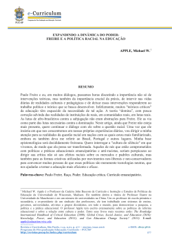 EXPANDINDO A DIN&Acirc;MICA DO PODER: FREIRE E A POL&Iacute;TICA