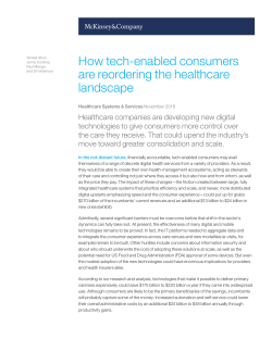 How tech-enabled consumers are reordering the healthcare