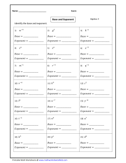 Base and Exponent