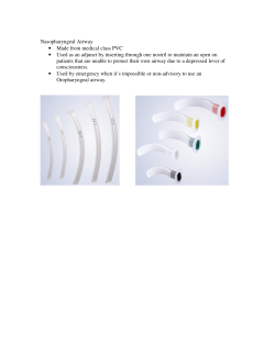 Nasopharyngeal Airway &bull; Made from medical class PVC &bull; Used as