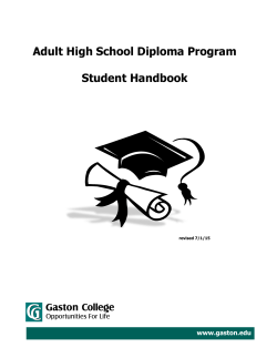 Adult High School Diploma Program Student