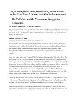 Ho Chi Minh and the Vietnamese Struggle for