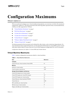 Configuration Maximums