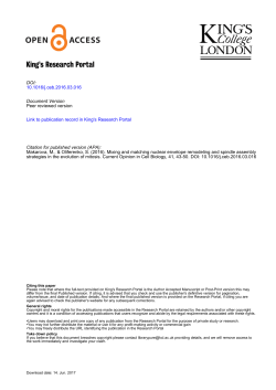 King`s Research Portal - Kings College