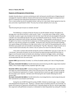 S41: Diagnosis and Management of Anabolic Steroid Abuse