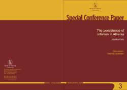 The persistence of inflation in Albania