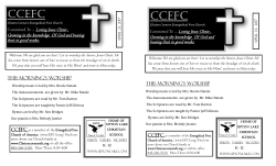 Bulletin - clinton-corners-evangelical-free