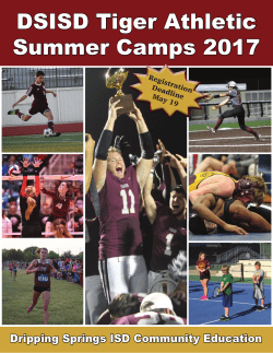 DSISD Tiger Athletic Summer Camps 2017