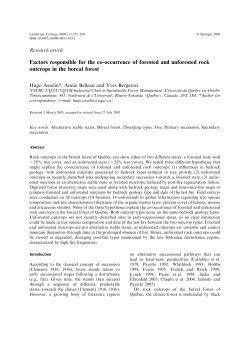 Factors responsible for the co-occurrence of forested and