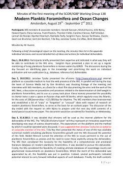 Modern Planktic Foraminifera and Ocean Changes