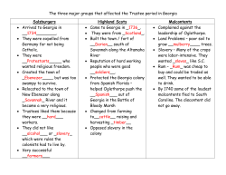 The three major groups that affected the Trustee period in Georgia