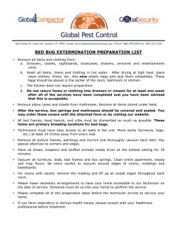 bed bug extermination preparation list
