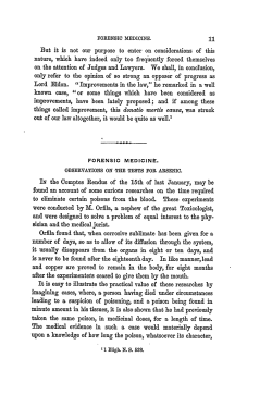 Forensic Medicine: Observations on the Tests for Arsenic