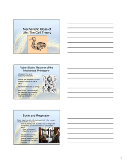 Mechanistic Ideas of Life: The Cell Theory