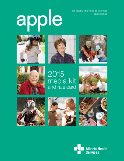 media kit - Alberta Health Services
