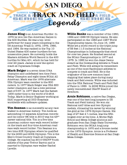 SAN DIEGO tRACk AND FIELD Legends