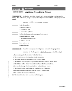 Identifying Prepositional Phrases