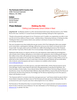 Press Release - Clothing Our Kids
