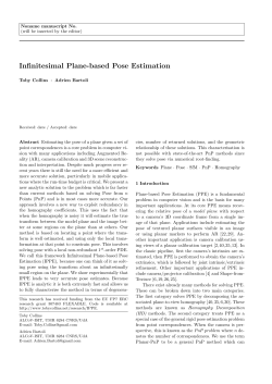 Infinitesimal Plane-based Pose Estimation