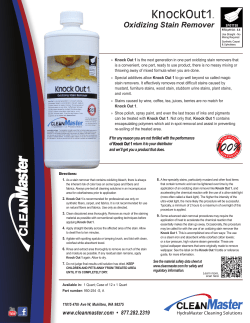 Info Sheet - HydraMaster