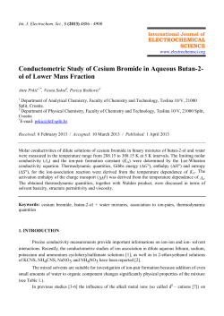 Conductometric Study of Cesium Bromide in Aqueous Butan-2
