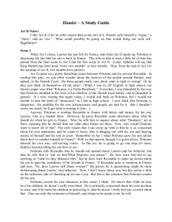 Hamlet &ndash; A Study Guide - Taylorsville