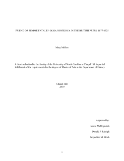 i FRIEND OR FEMME FATALE?: OLGA NOVIKOVA IN THE BRITISH