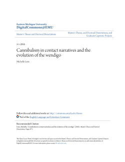 Cannibalism in contact narratives and the evolution of the wendigo