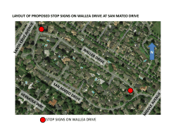 LAYOUT OF PROPOSED STOP SIGNS ON WALLEA DRIVE AT