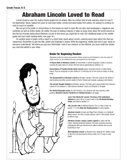 Abraham Lincoln Loved to Read