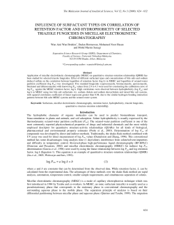 influence of surfactant types on correlation