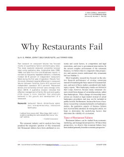 Why Restaurants Fail