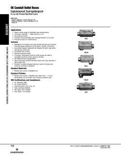 OZ/Gedney&trade; 0E Conduit Outlet Boxes Catalog Pages