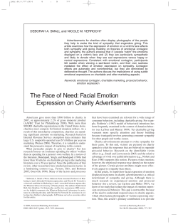The Face of Need: Facial Emotion Expression on