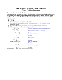 Solving a System of Linear Equations (Word Problem Examples)