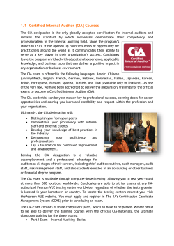 1.1 Certified Internal Auditor (CIA) Courses
