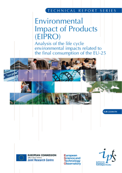 Environmental Impact of Products (EIPRO)